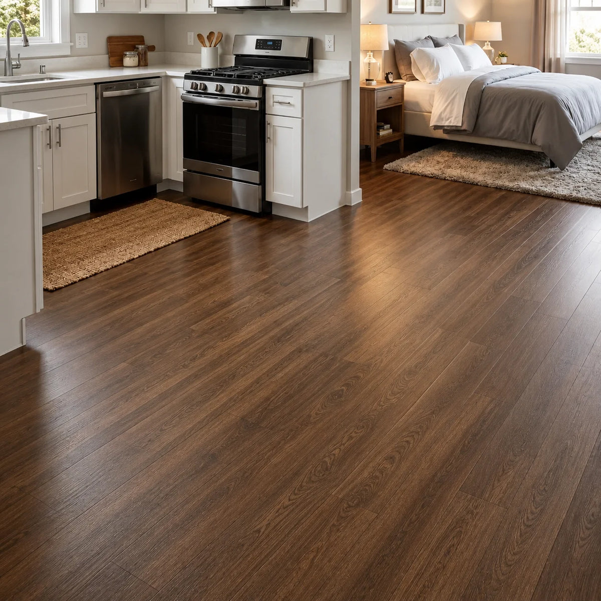 Waterproof Wood Flooring - Transform Your Space in Just 30 Minutes - (60 cm × 15 cm)