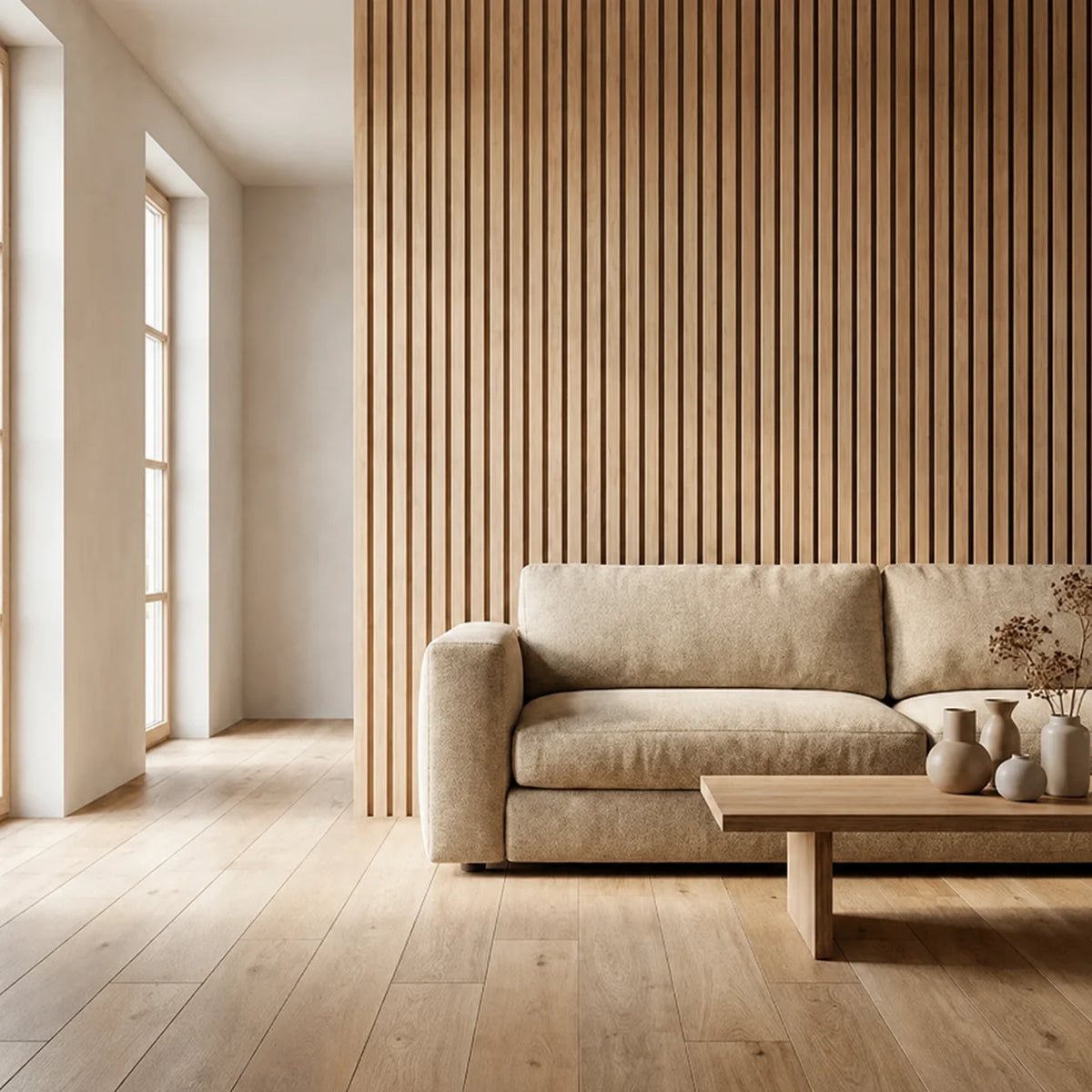 Acoustic Wood Wall Panel – Transform Your Space in Just 30 Minutes – (270 cm x 110 cm)