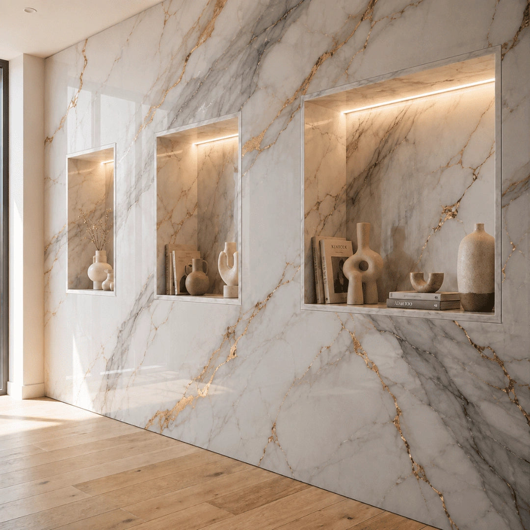 Self-Adhesive Marble Wall Panel – Transform Your Space in Just 30 Minutes – (270 cm x 110 cm)